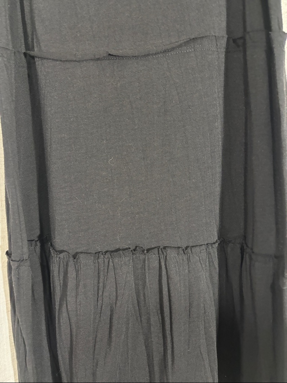 Love Me Kiss Me Black Tiered Midi Skirt - Picture 3 of 4